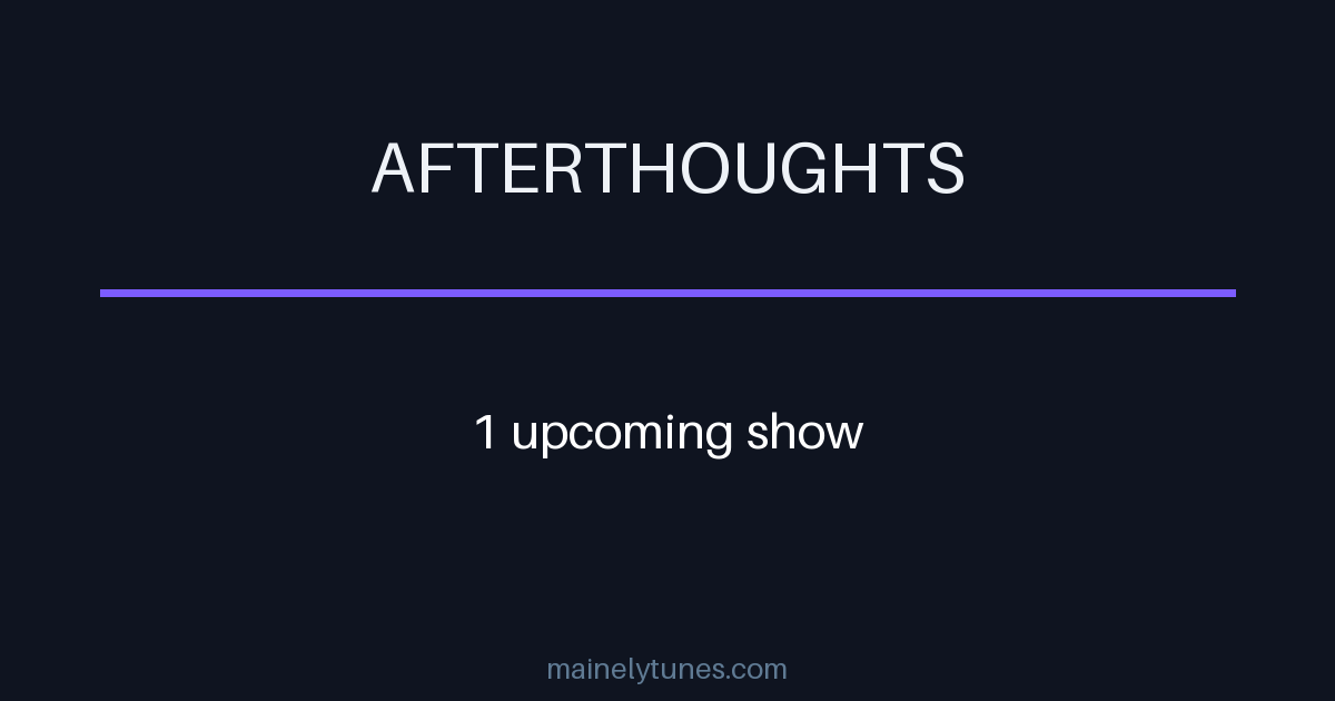 Photo of afterthoughts