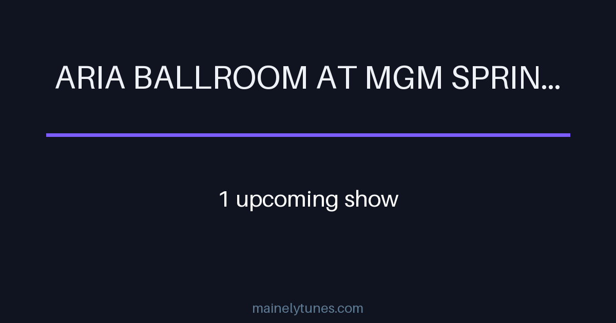 Photo of Aria Ballroom at MGM Springfield