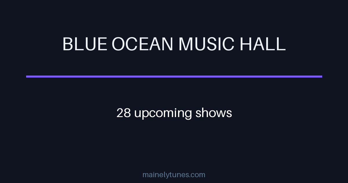 Photo of Blue Ocean Music Hall