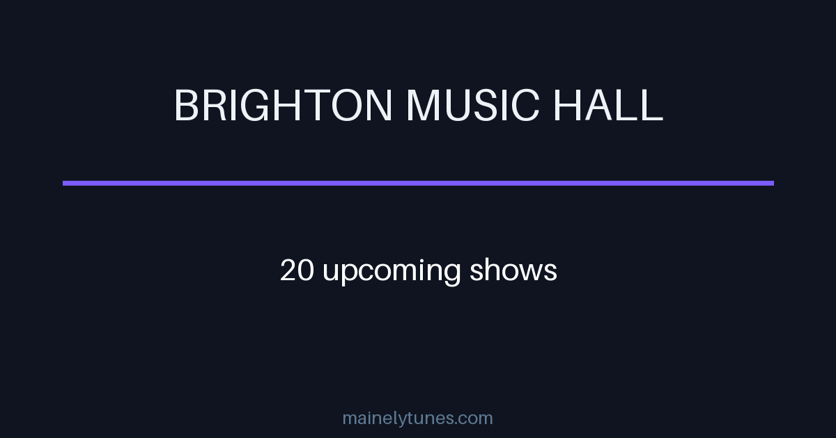 Photo of Brighton Music Hall