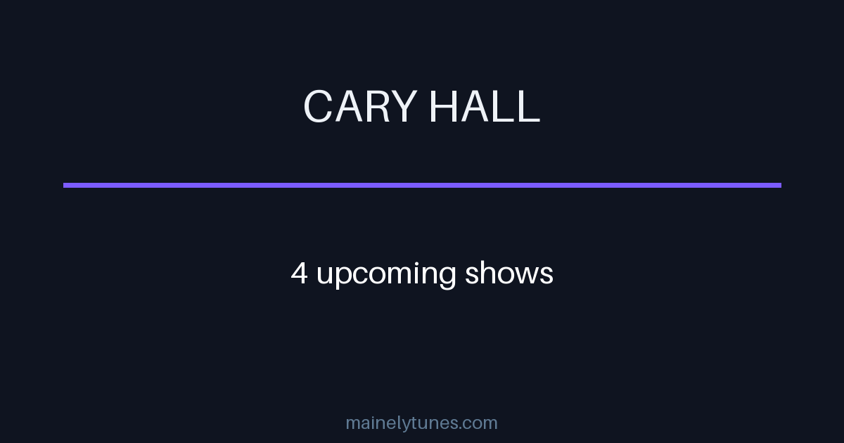Photo of Cary Hall