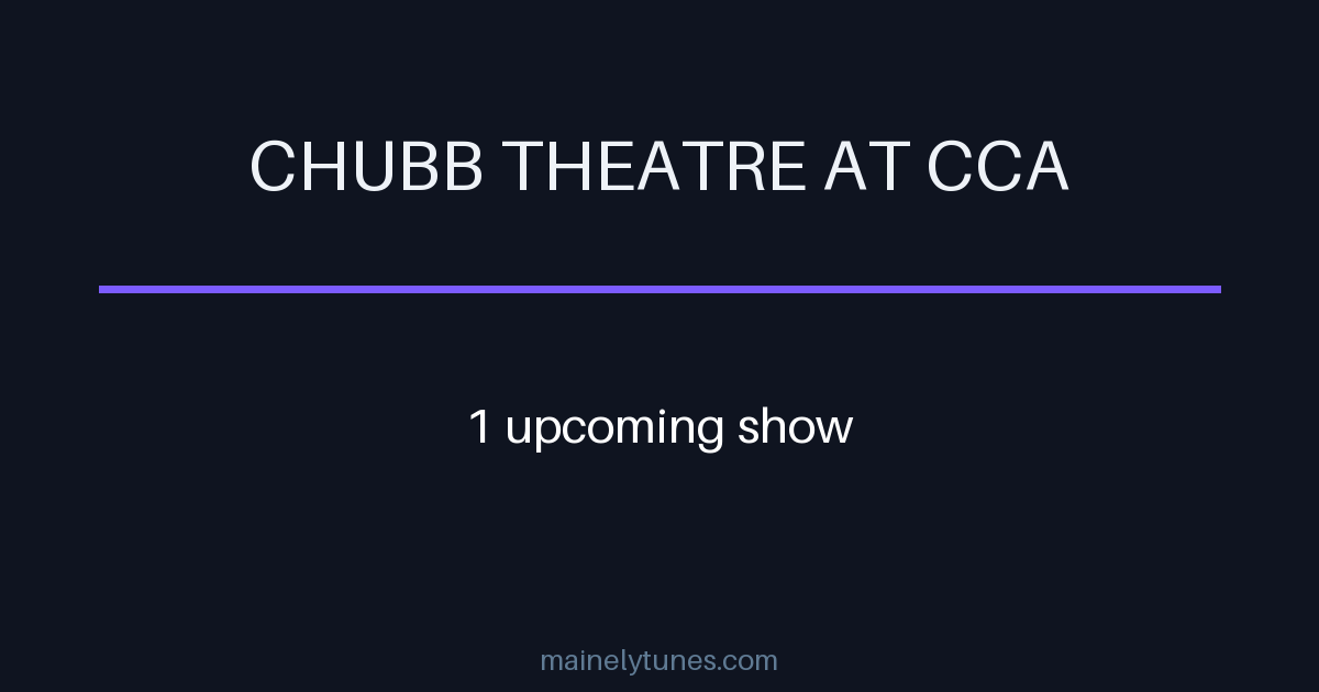 Photo of Chubb Theatre at CCA