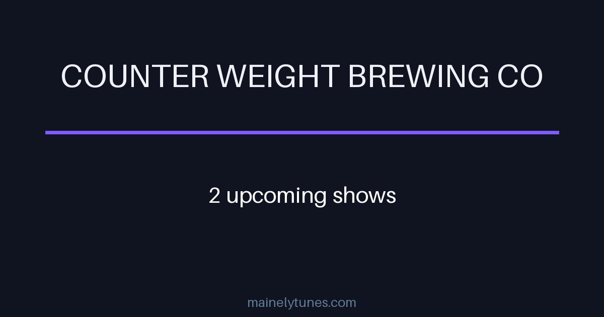 Photo of Counter Weight Brewing Co