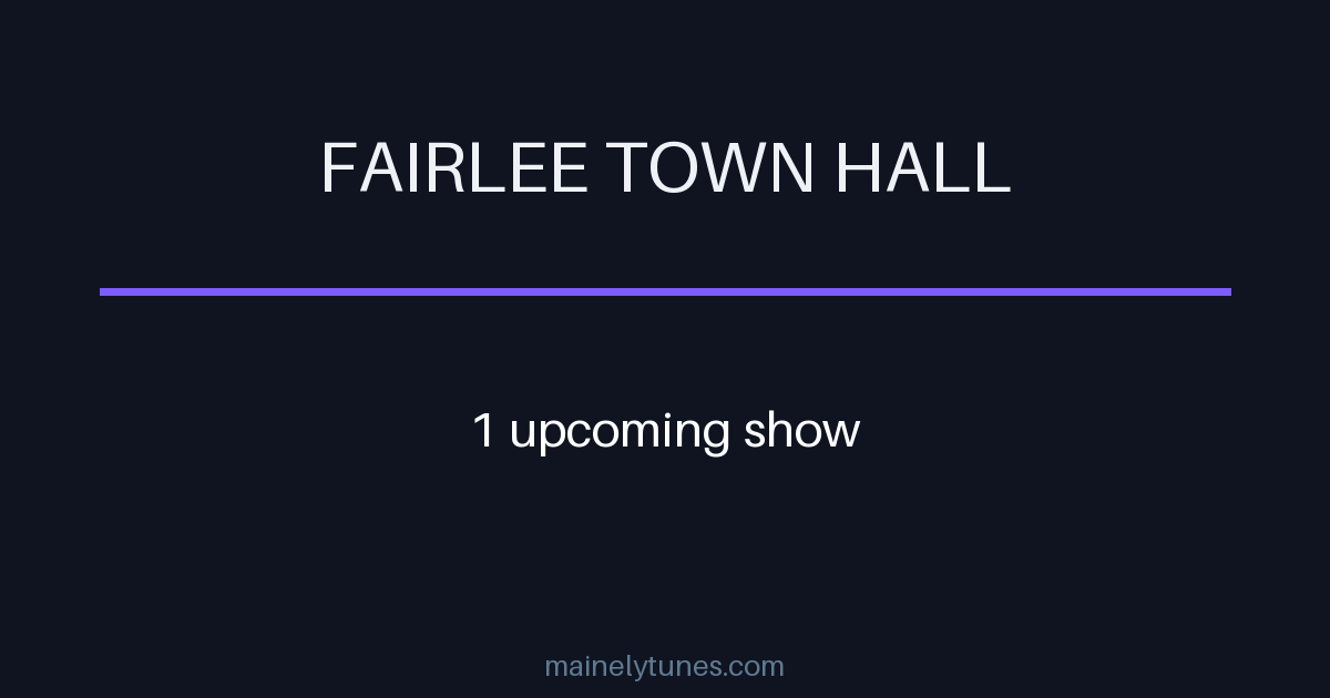 Photo of Fairlee Town Hall