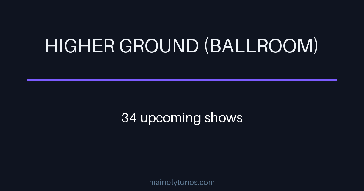 Photo of Higher Ground (Ballroom)