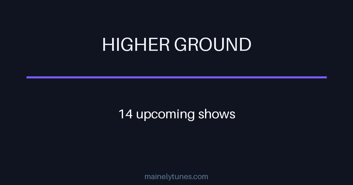 Photo of Higher Ground