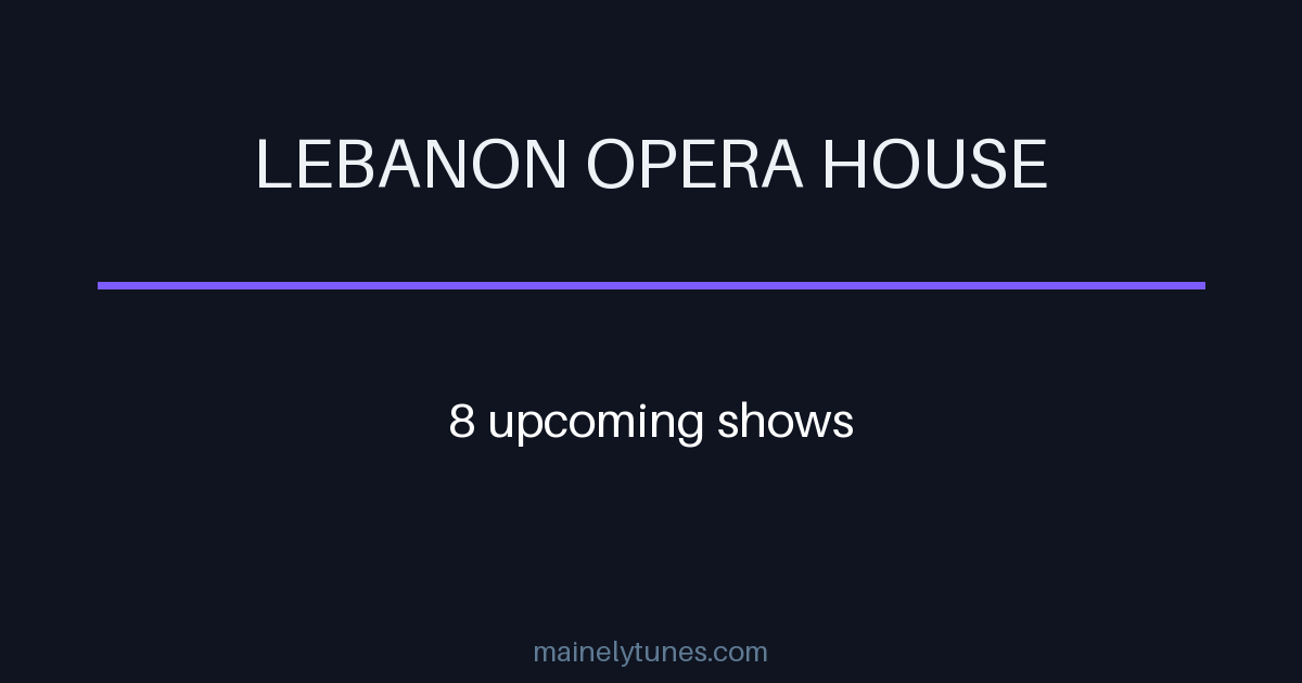 Photo of Lebanon Opera House