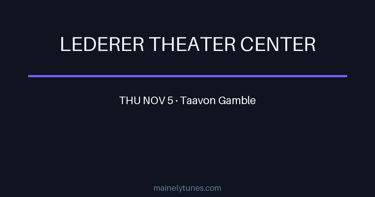 Photo of Lederer Theater Center