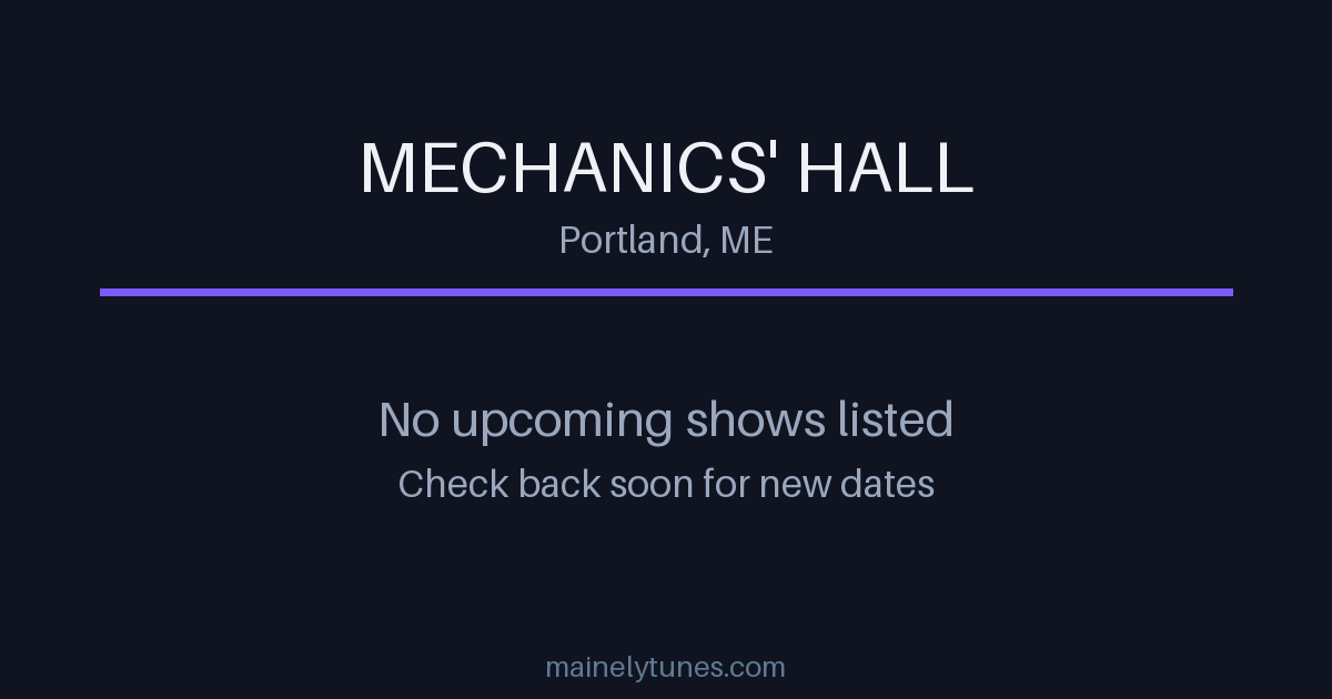 Photo of Mechanics' Hall