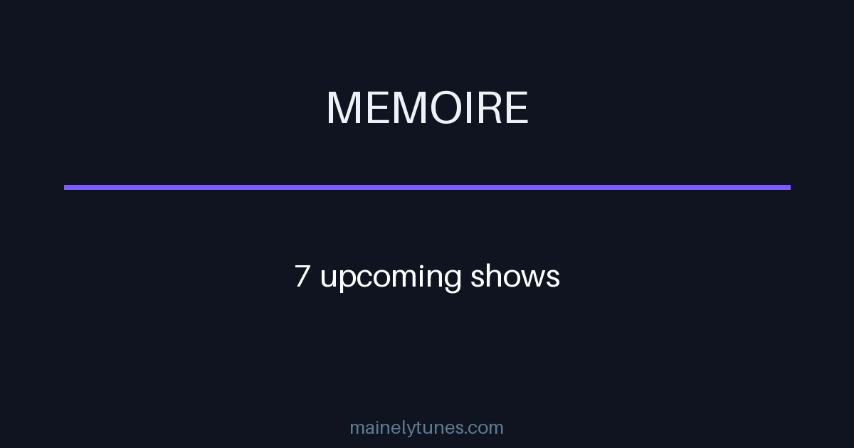 Photo of Memoire