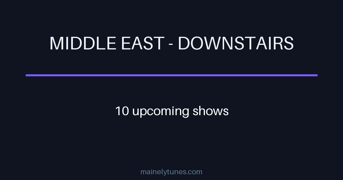 Photo of Middle East - Downstairs