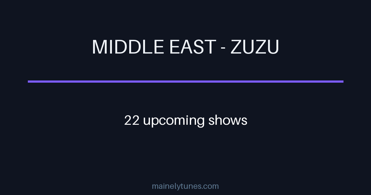 Photo of Middle East - Zuzu