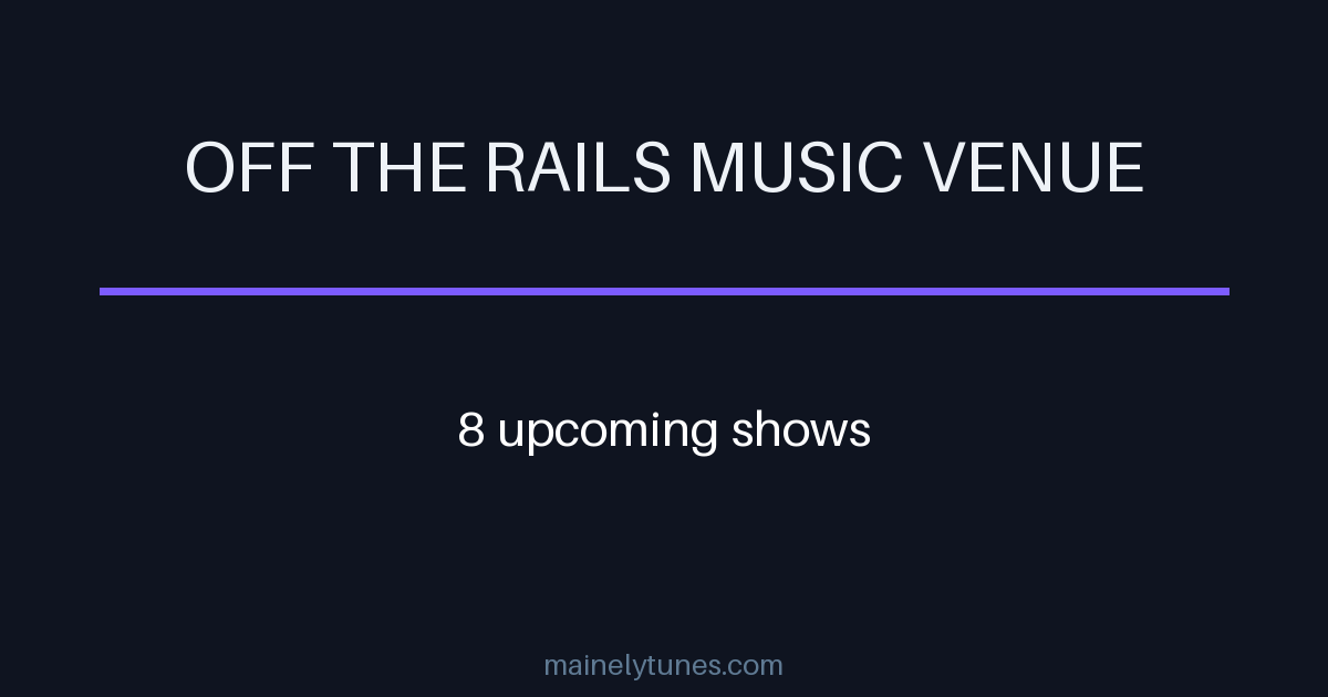 Photo of Off The Rails Music Venue