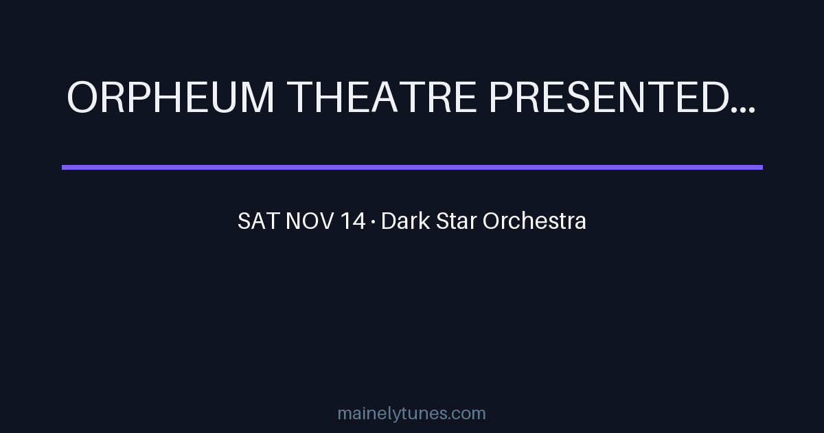 Photo of Orpheum Theatre presented by Citizens