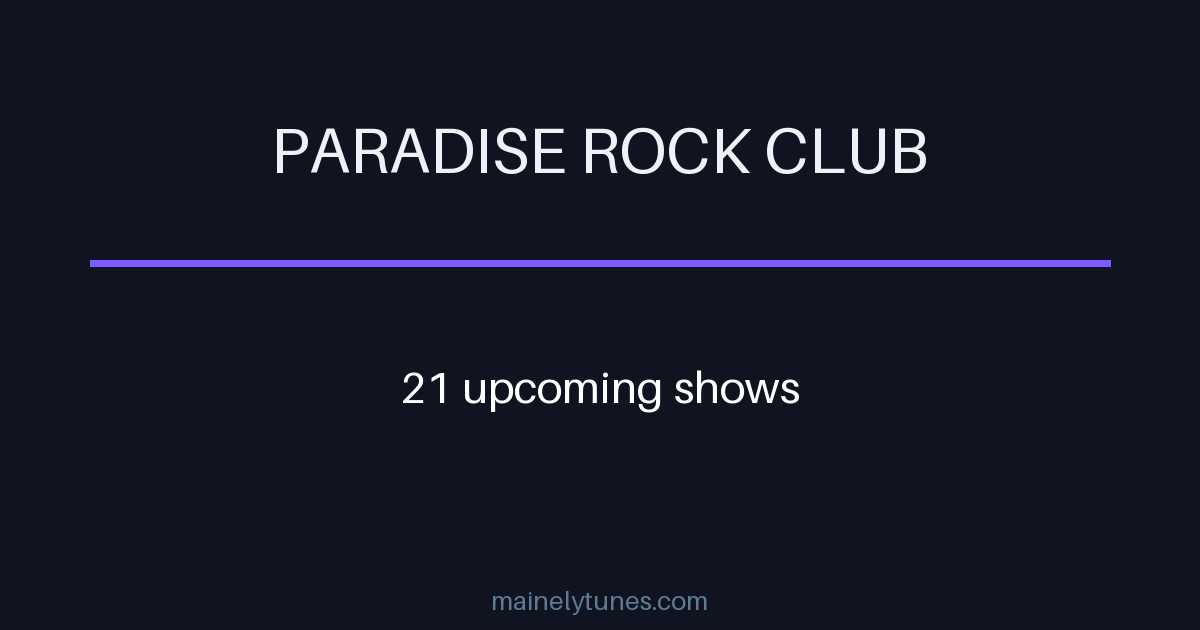 Photo of Paradise Rock Club