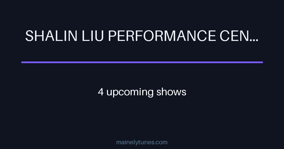 Photo of Shalin Liu Performance Center