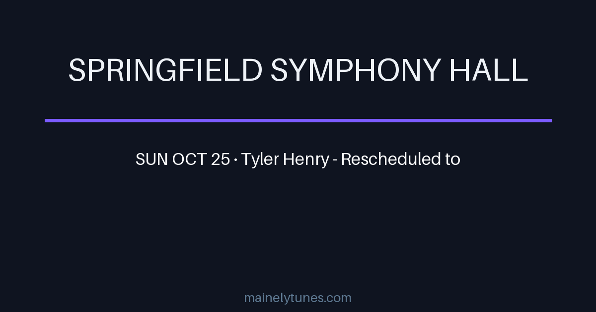 Photo of Springfield Symphony Hall