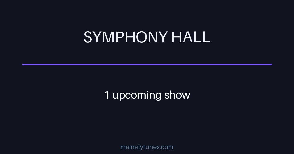 Photo of Symphony Hall