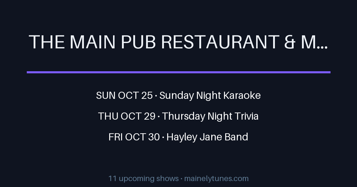 Photo of The Main Pub Restaurant & Music Club