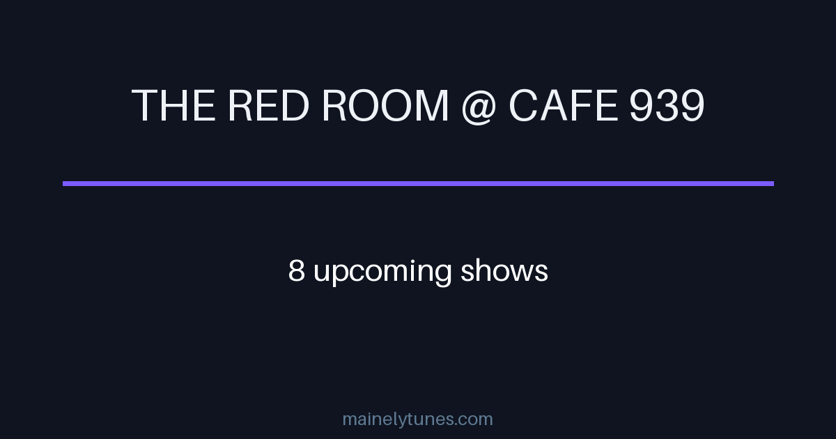 Photo of The Red Room @ Cafe 939