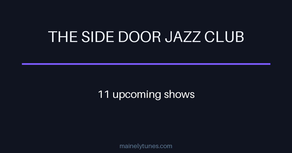 Photo of The Side Door Jazz Club