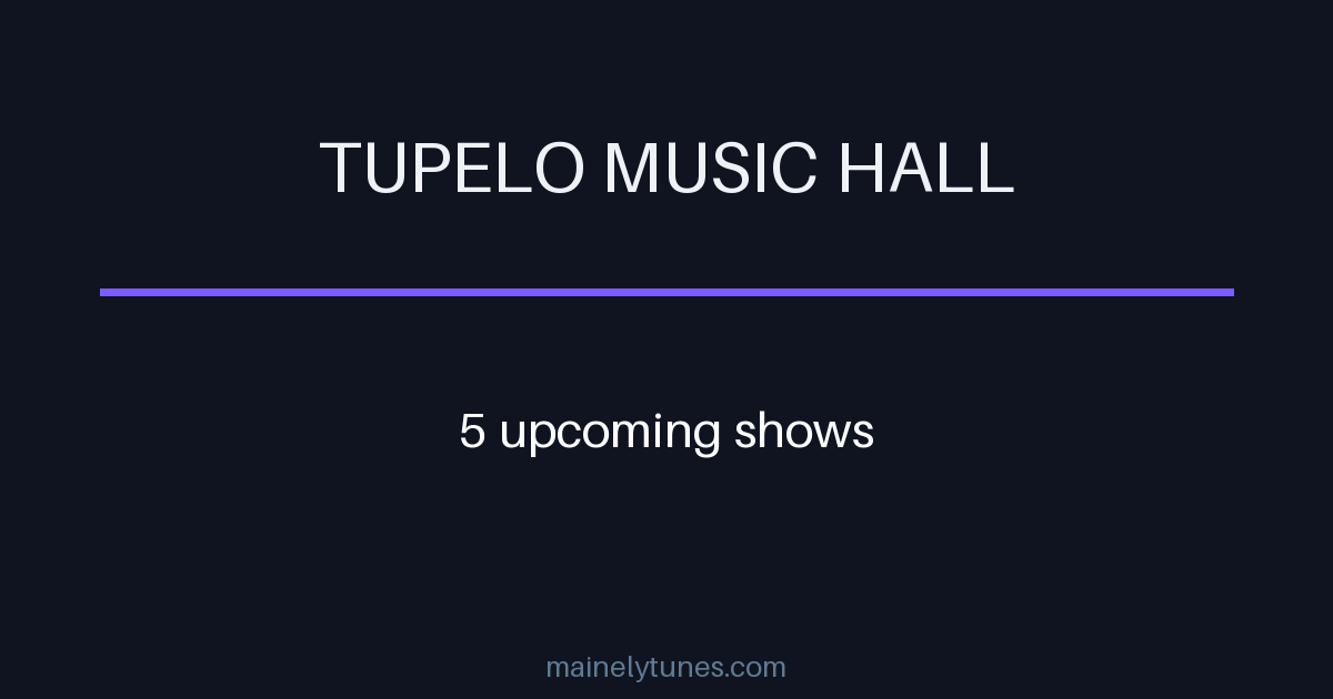 Photo of Tupelo Music Hall