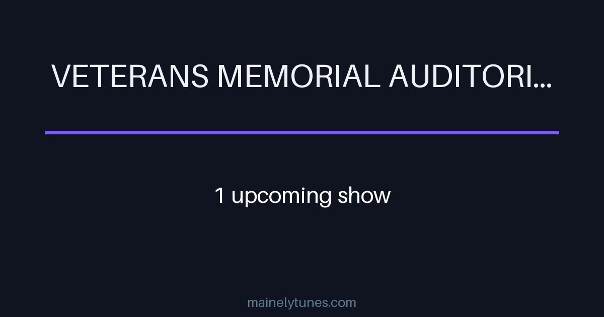 Photo of Veterans Memorial Auditorium
